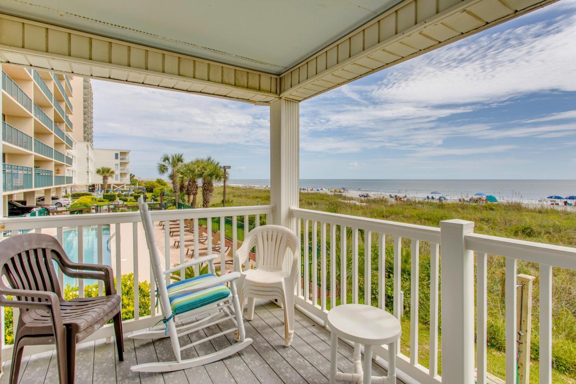 Sunny Windy Hill Beachfront Condo With Private Patio Myrtle Beach Zewnętrze zdjęcie